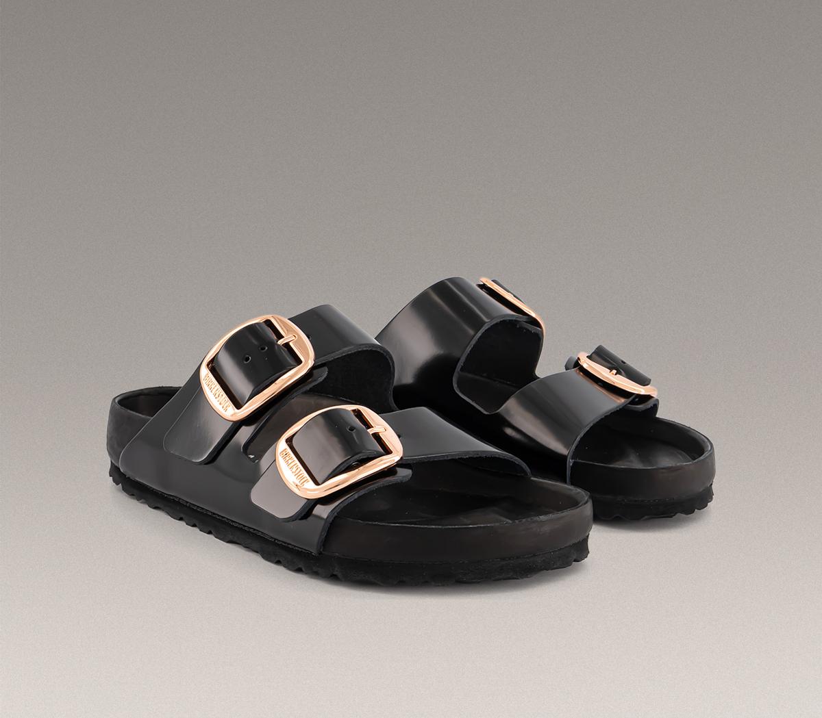 BIRKENSTOCKArizona Big Buckle Sandals BIRKENSTOCKArizona Big Buckle SandalsExquisite High Shine Black