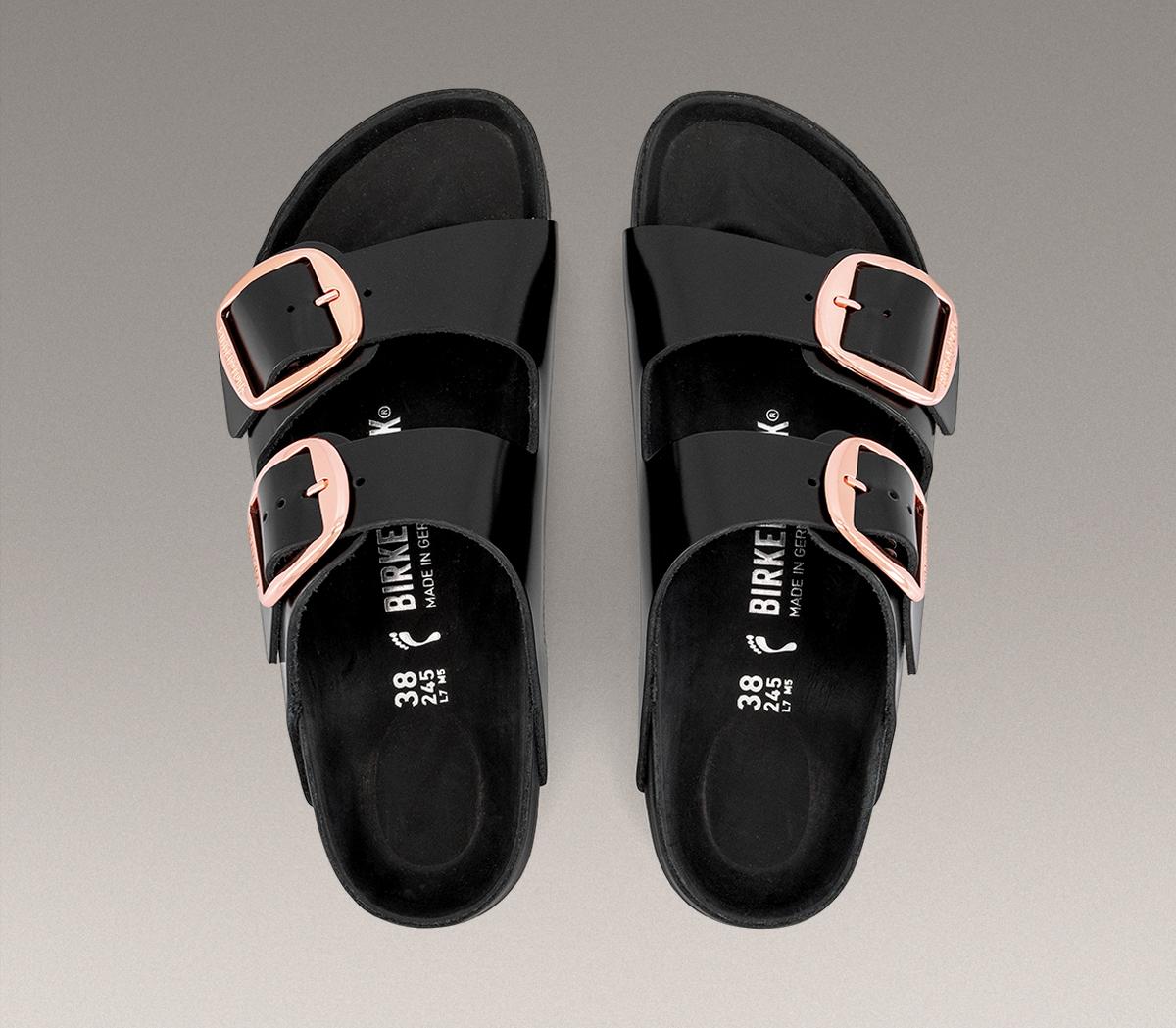 BIRKENSTOCKArizona Big Buckle EXQUISITE Sandals BIRKENSTOCKArizona Big Buckle EXQUISITE SandalsBlack Exq High Shine