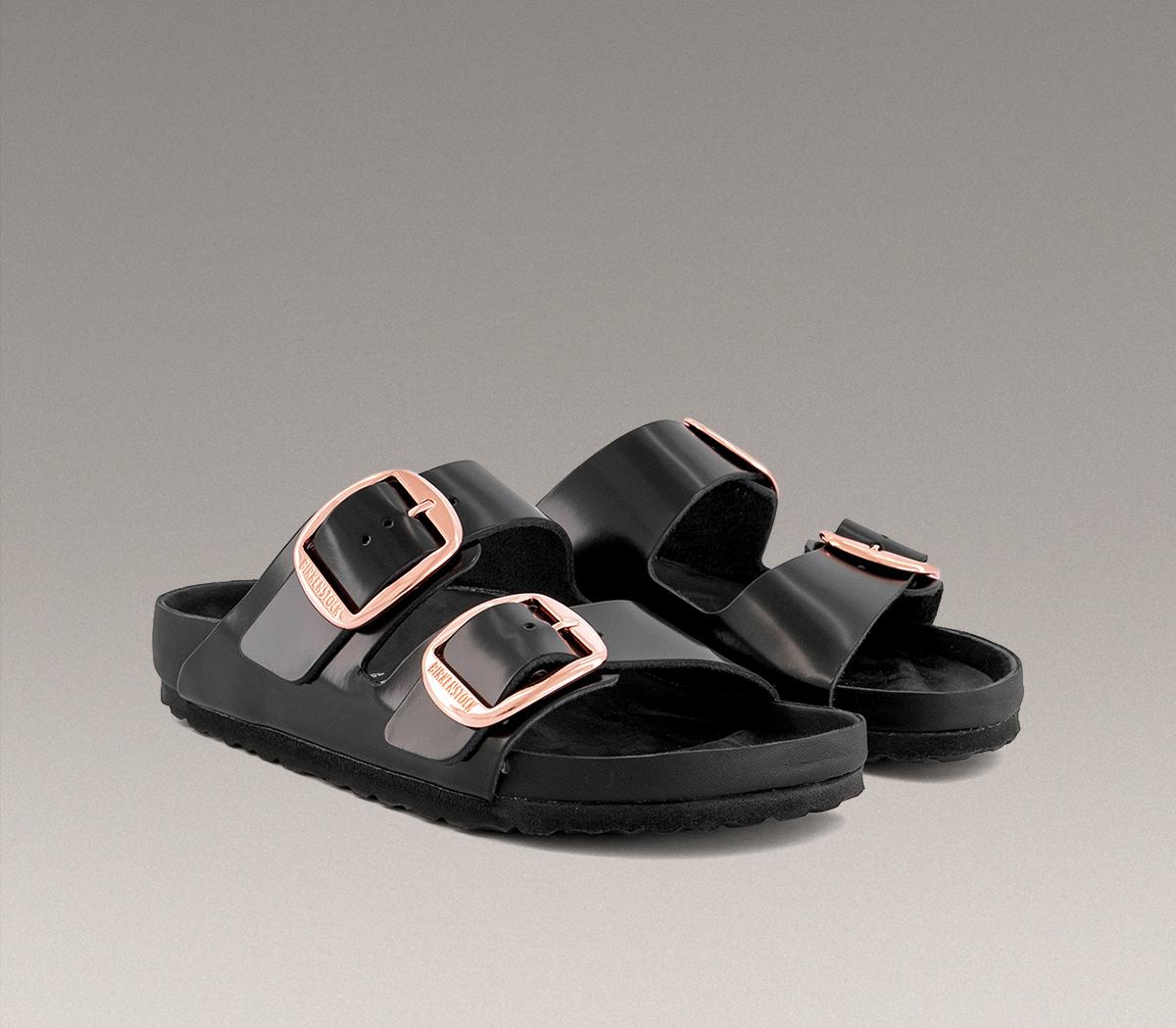 BIRKENSTOCKArizona Big Buckle EXQUISITE Sandals BIRKENSTOCKArizona Big Buckle EXQUISITE SandalsBlack Exq High Shine