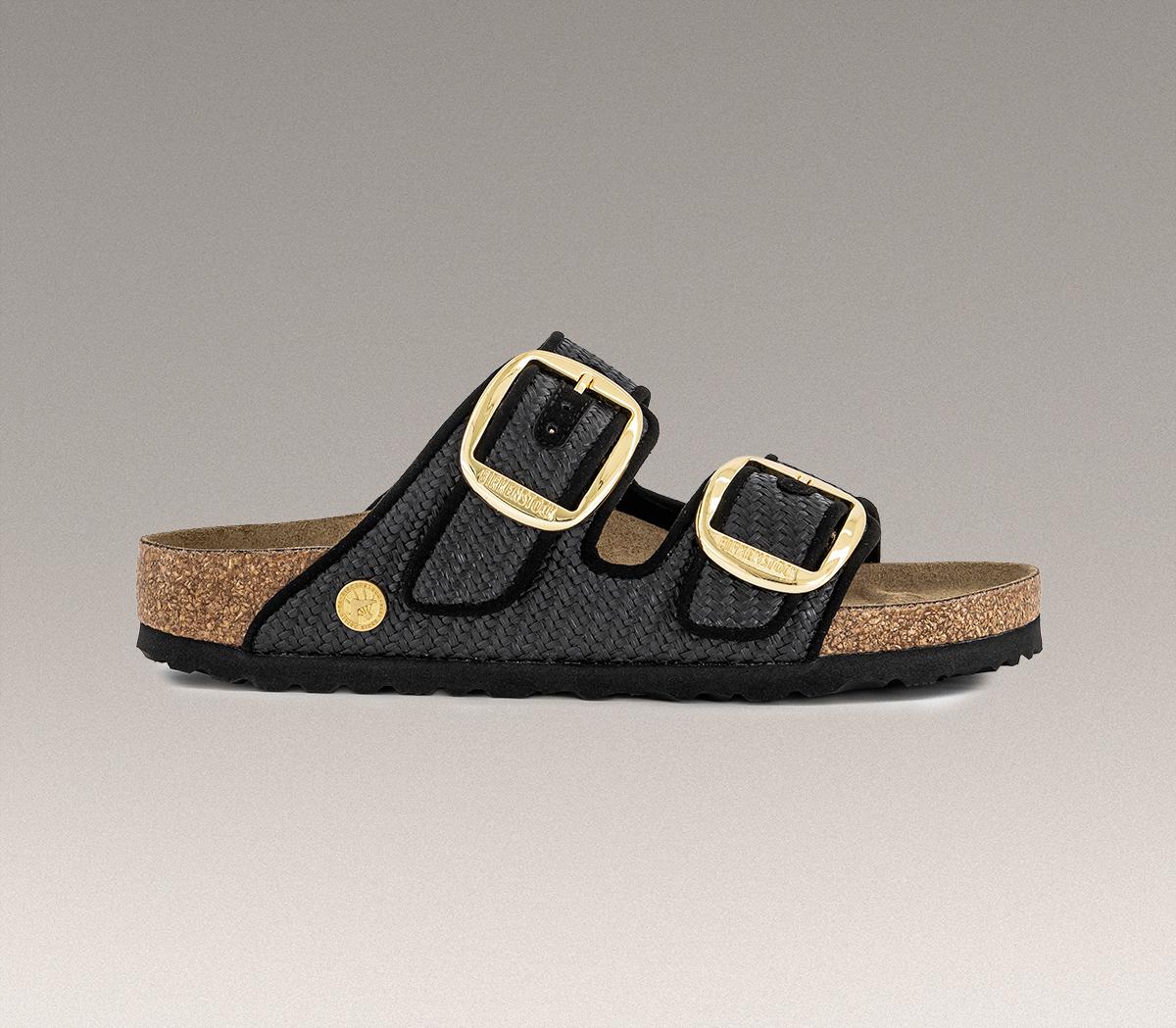 BIRKENSTOCKArizona Big Buckle SandalsRaffia Black