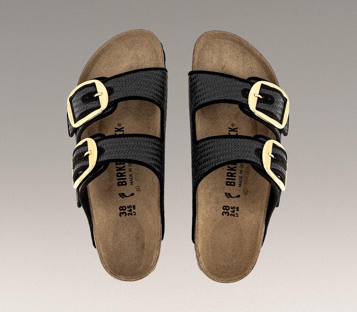 BIRKENSTOCKArizona Big Buckle SandalsRaffia Black