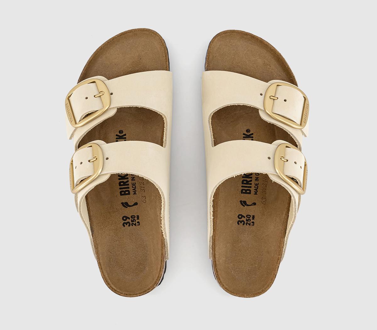 BIRKENSTOCK Arizona Big Buckle Sandals Ecru Nubuck - Women’s Sandals