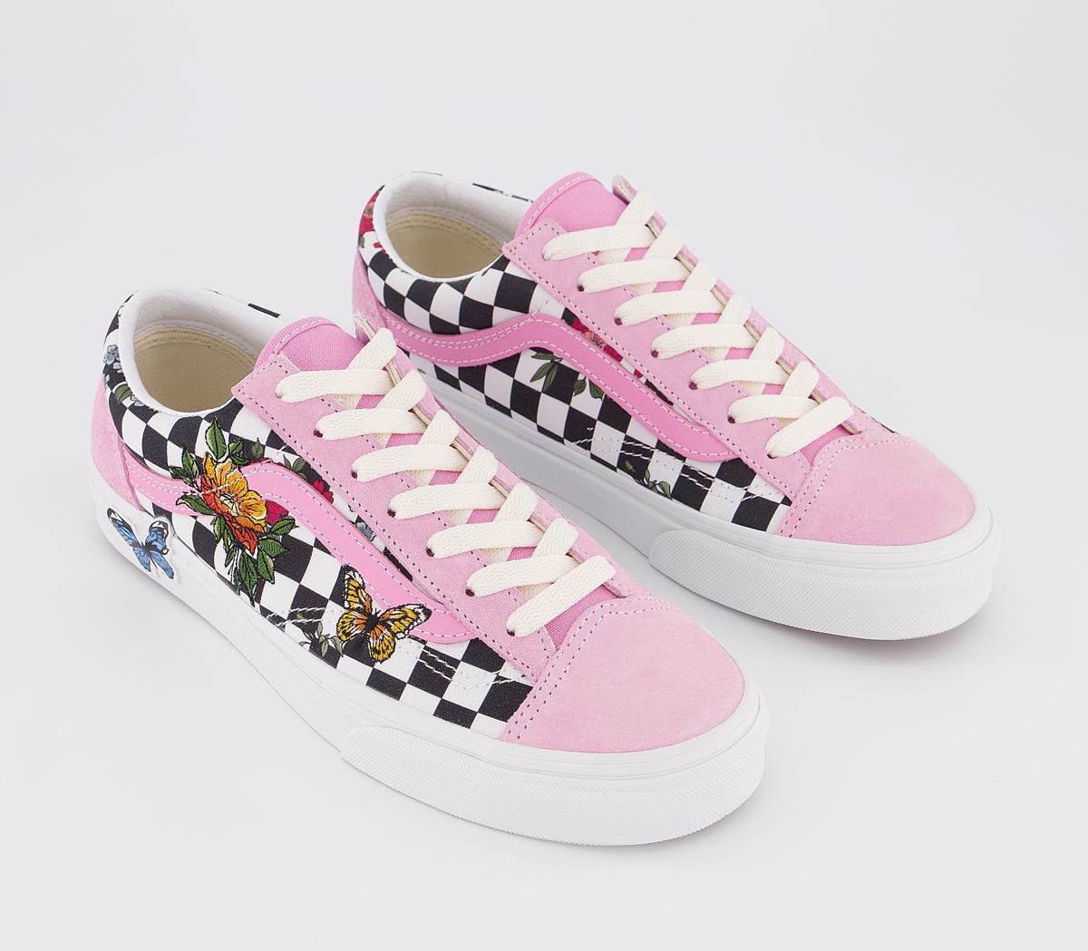 VansStyle 36 TrainersRosebloom Multi Marshmallow Floral Checkerboard Ex