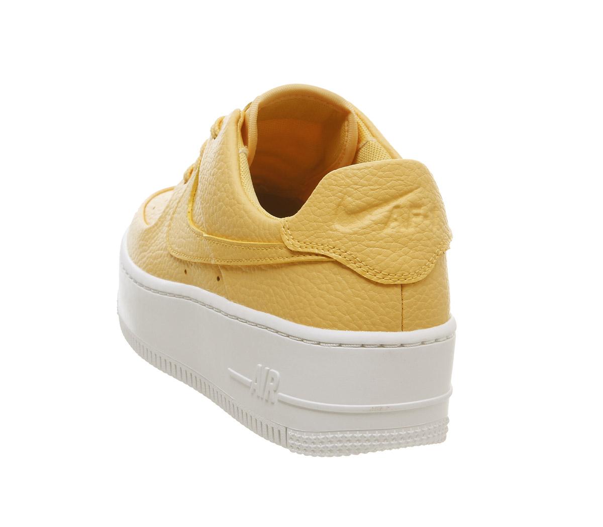 nike yellow air force 1 sage low trainers