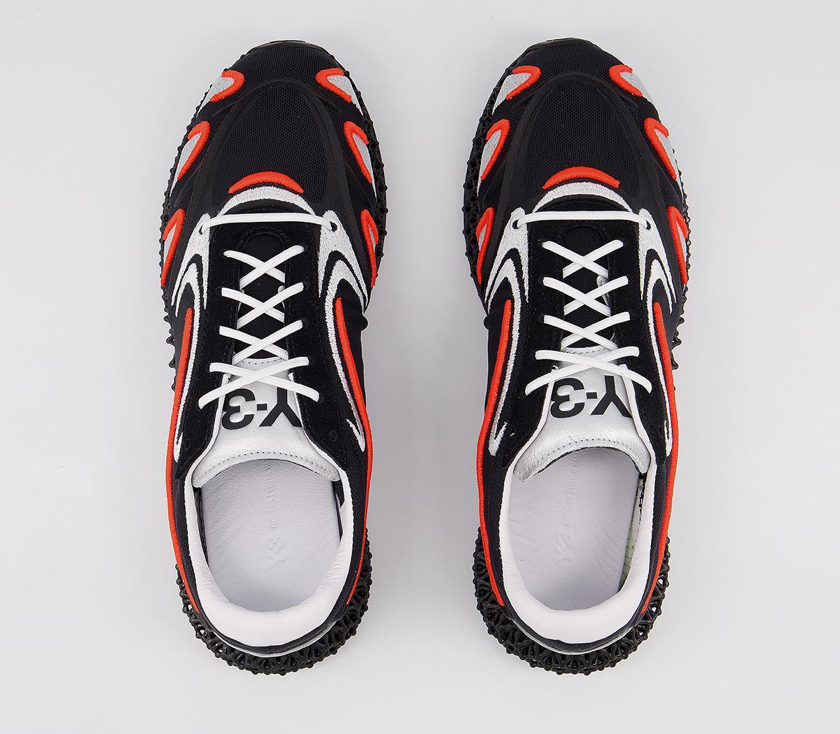 adidas Y-3 Y-3 Runner 4d Trainers adidas Y-3 Y-3 Runner 4d Trainers Black Solar Orange Silver Met