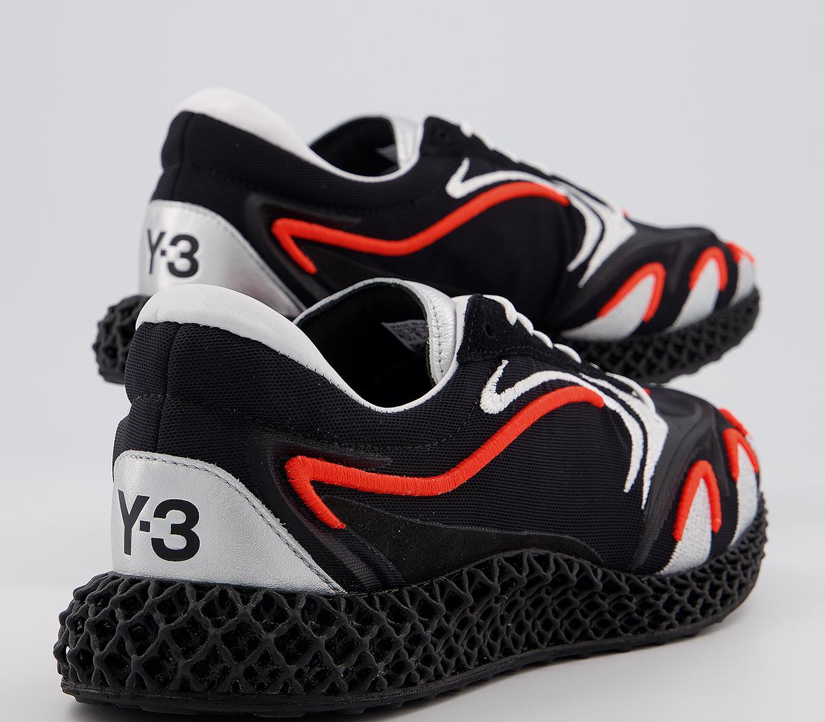 adidas Y-3 Y-3 Runner 4d Trainers adidas Y-3 Y-3 Runner 4d Trainers Black Solar Orange Silver Met