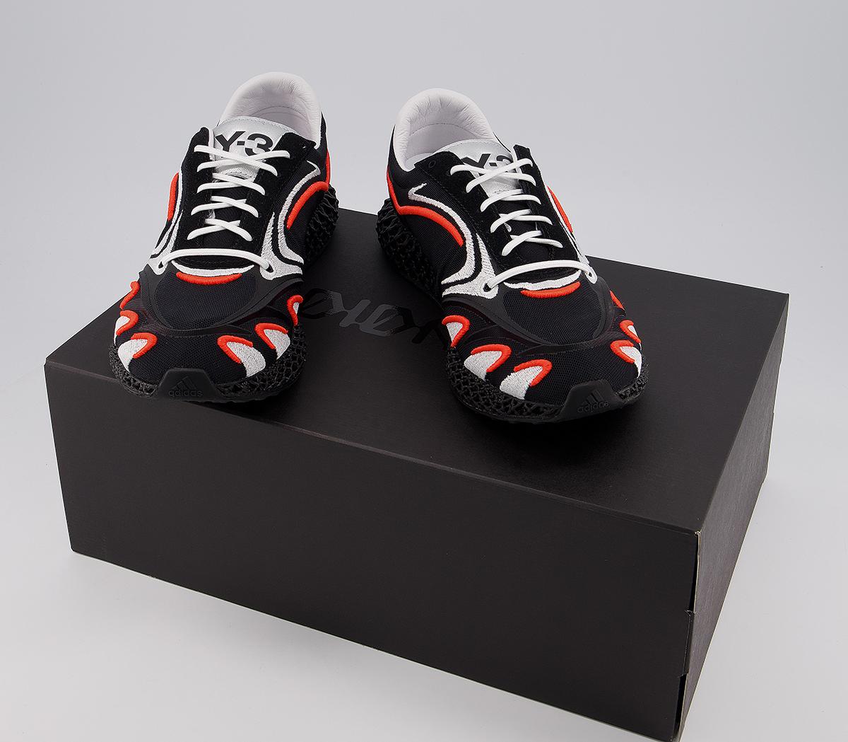adidas Y-3 Y-3 Runner 4d Trainers adidas Y-3 Y-3 Runner 4d Trainers Black Solar Orange Silver Met