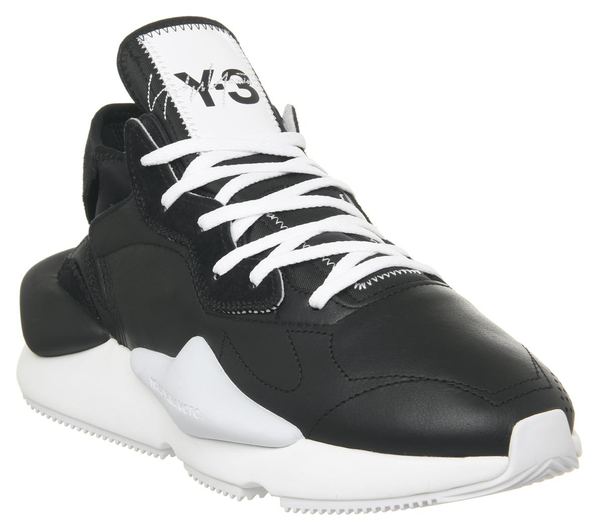 adidas Y-3Y-3 Kawa TrainersBlack White Leather