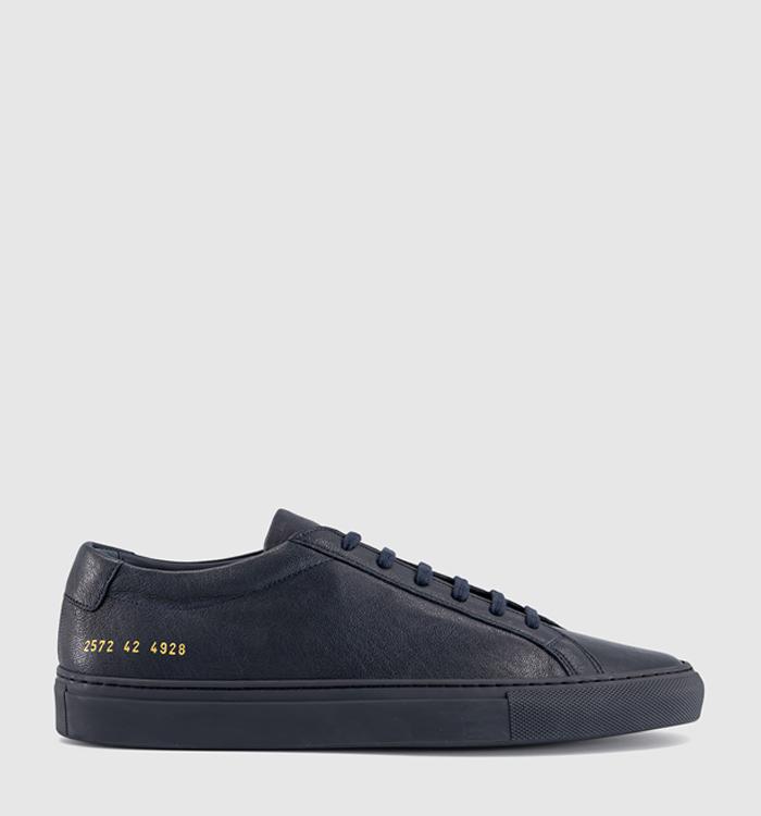 Common Projects Achilles Premium Trainers Navy
