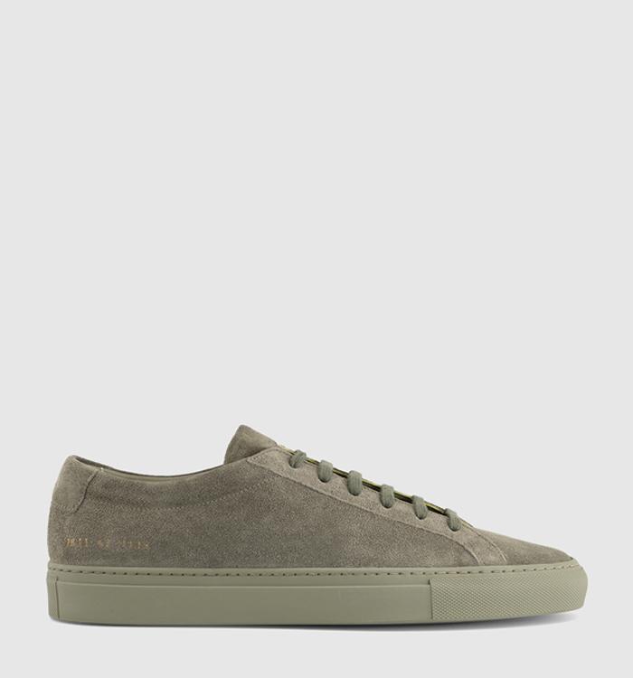Common Projects Achilles Premium Trainers Moss Suede