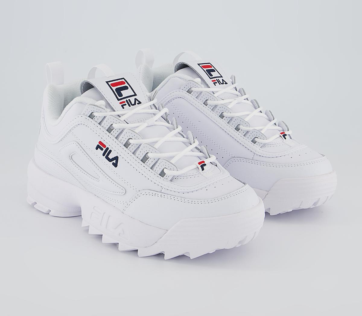 Fila Disruptor II Trainers Fila Disruptor II Trainers White Leather