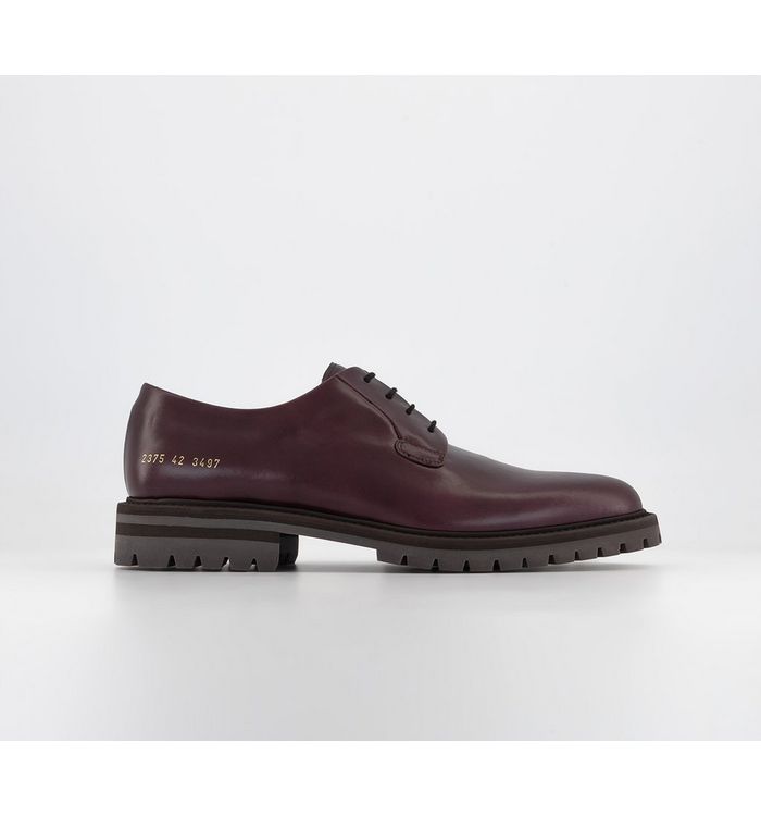 Common Projects Derby Shoes Oxblood In Brown