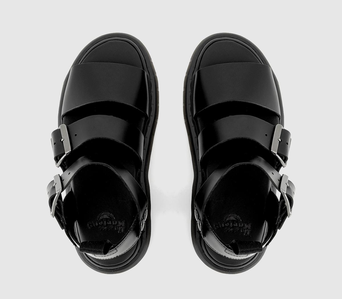 Dr. Martens Gryphon Sandals Black Brando Leather - Women’s Sandals