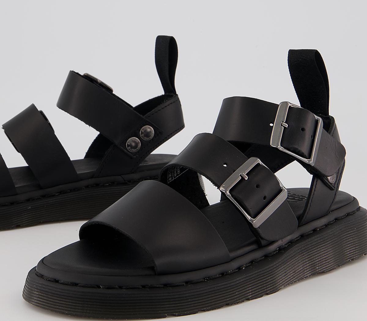 Dr. Martens Gryphon Sandals Black Brando Leather - Women’s Sandals