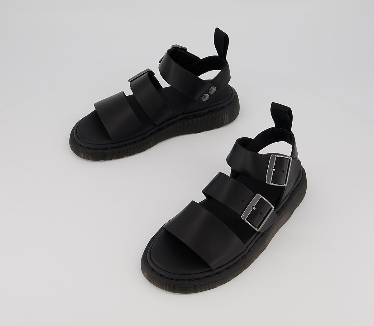 Dr. Martens Gryphon Sandals Black Brando Leather - Women’s Sandals