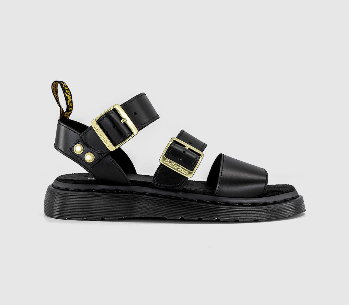 Dr. Martens Gryphon Sandals Atlas Black in Women's Size 5, Office Shoes