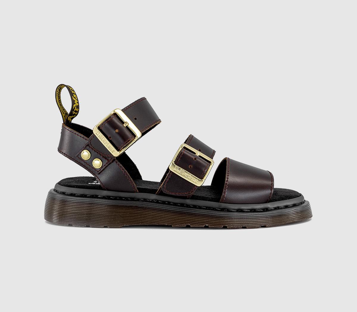 Dr. Martens Gryphon Sandals Burgandy Charro Atlas  Red in Women's Size 5, Office Shoes