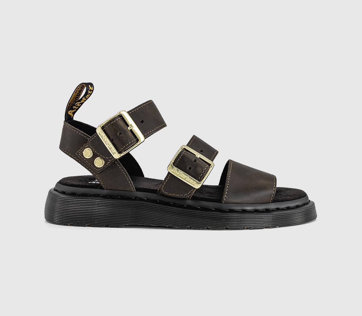 Dr. Martens Gryphon Sandals Olive Wyoming  Green in Women's Size 3, Office Shoes