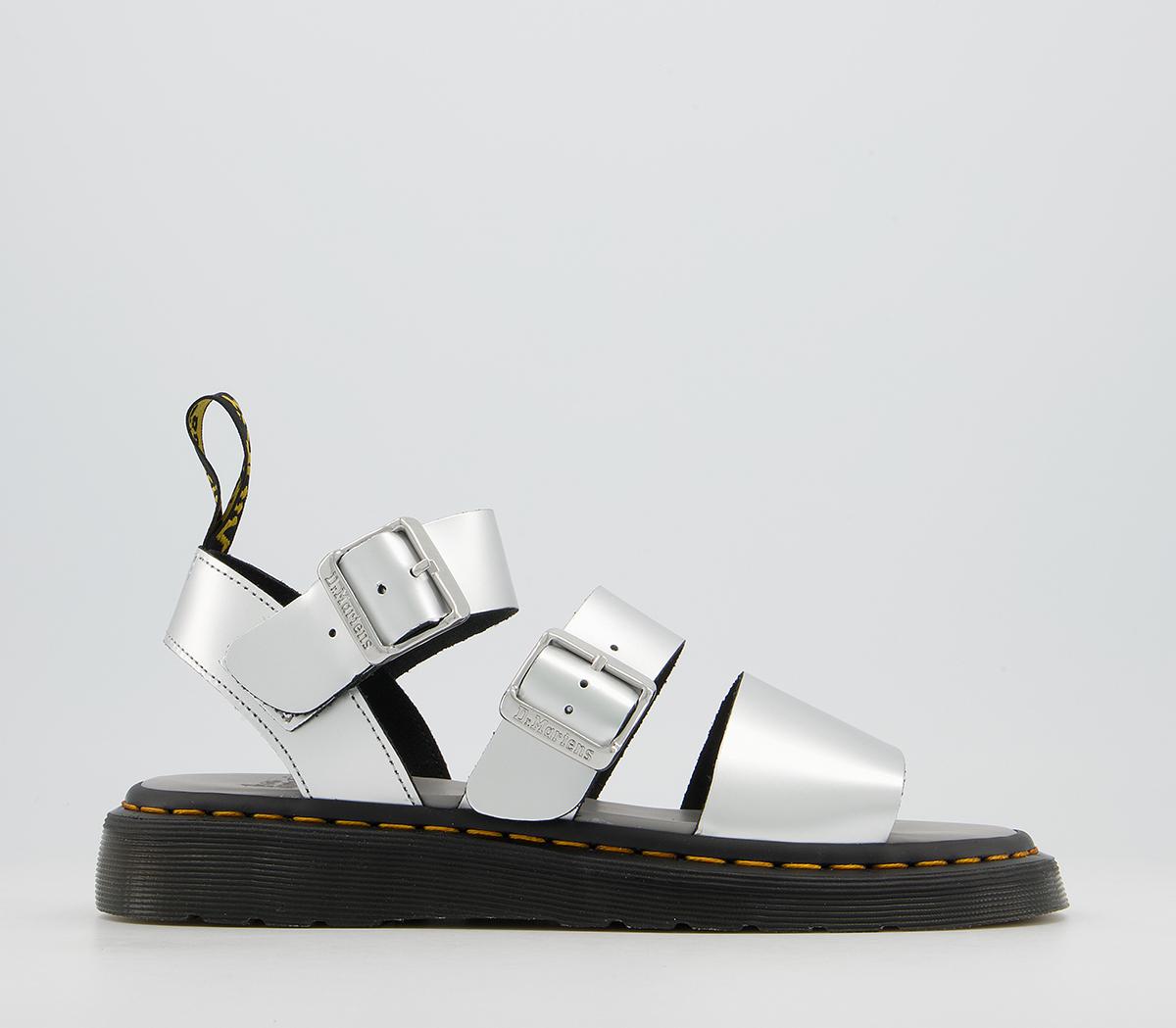 Dr martens cheap sandals silver