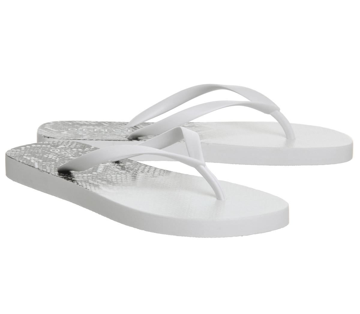 OFFICESeaside Ombre Toe Post SandalsWhite Snake