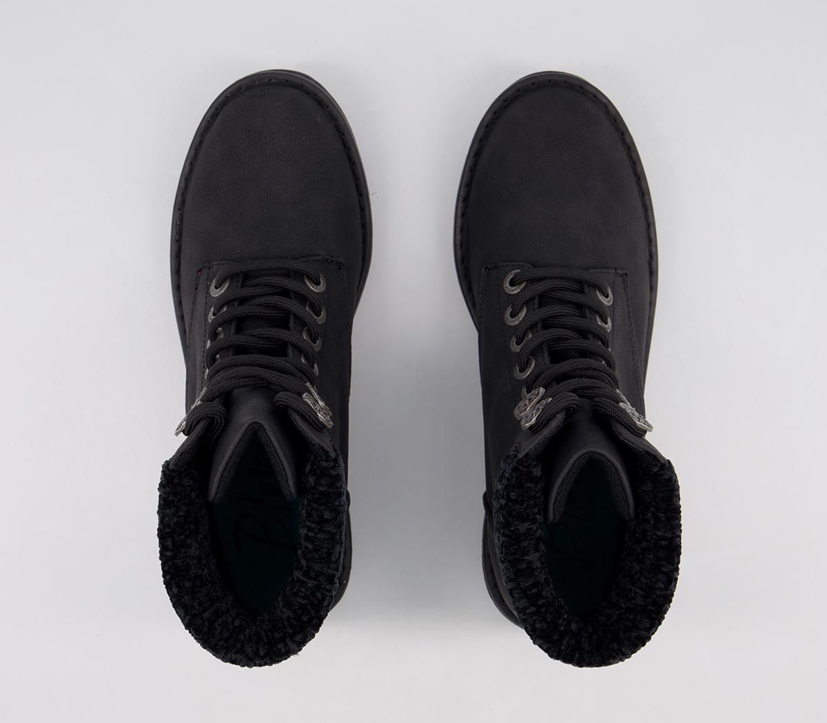 Blowfish MalibuChomper Wedge BootBlack Utah Pu Knit