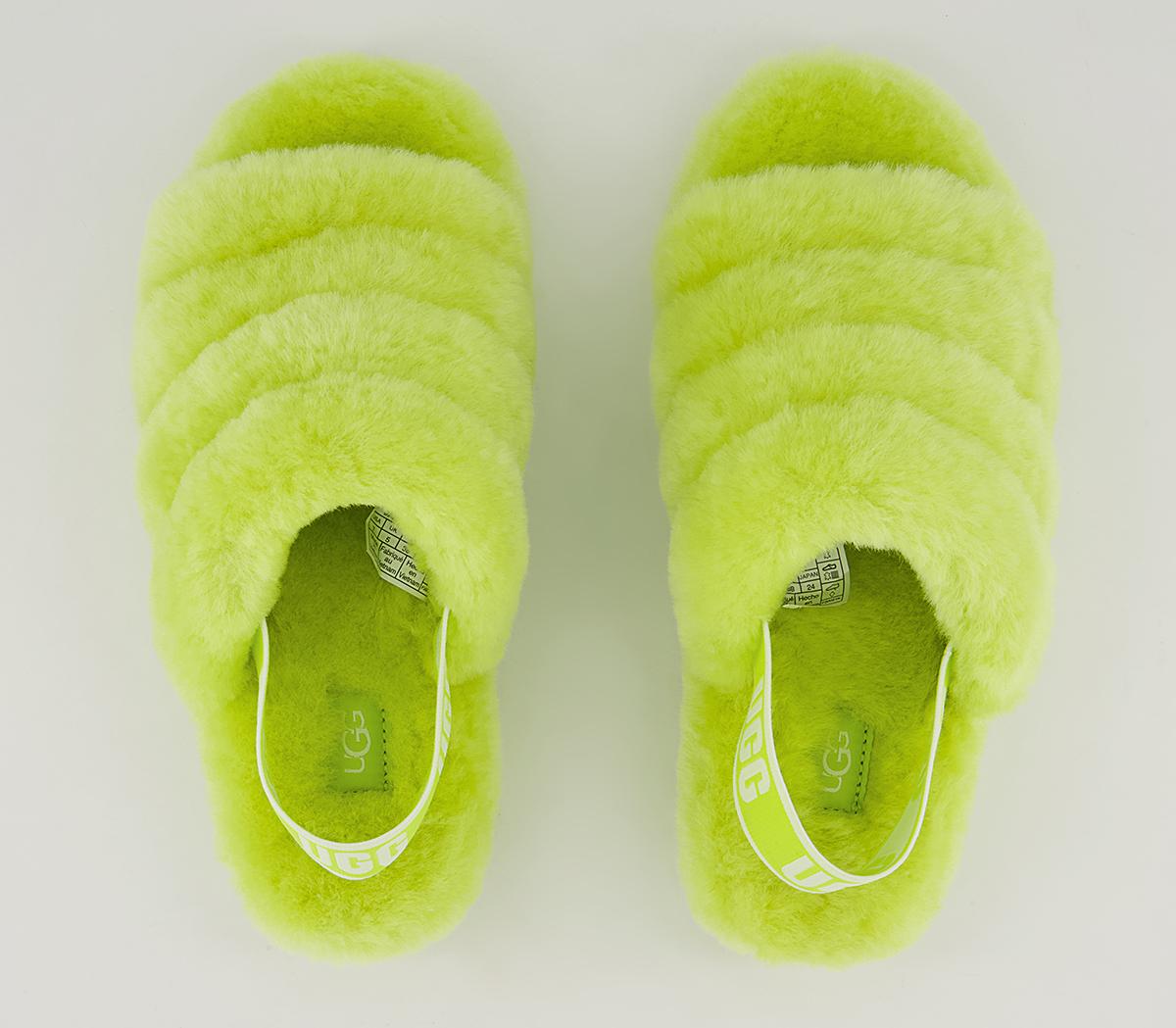 lime ugg slides