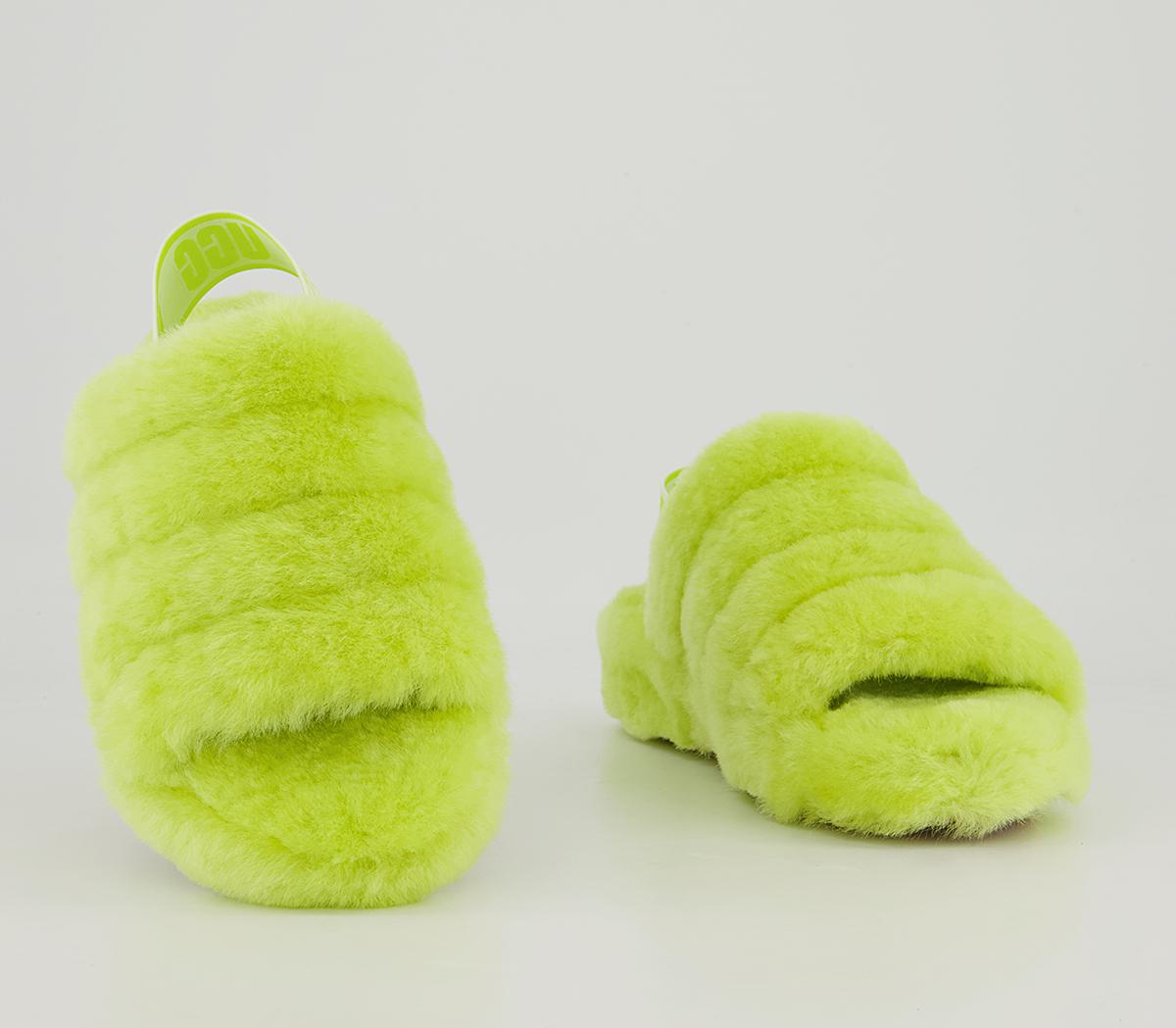 UGG Fluff Yeah Slides Key Lime - Women’s Sandals