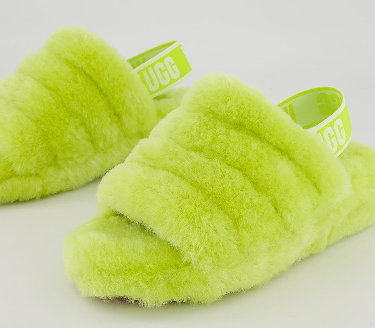 lime ugg slides