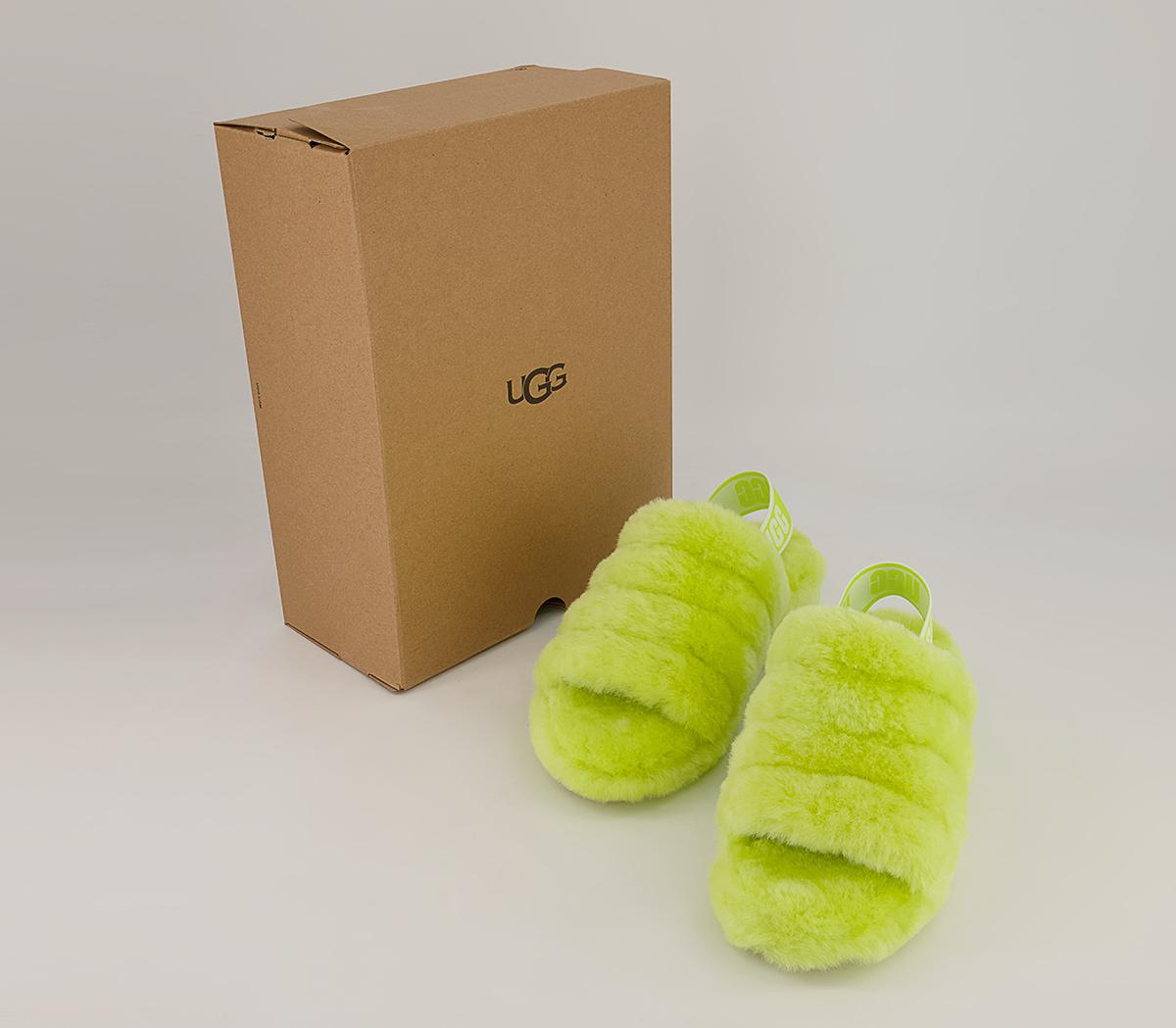 lime ugg slides