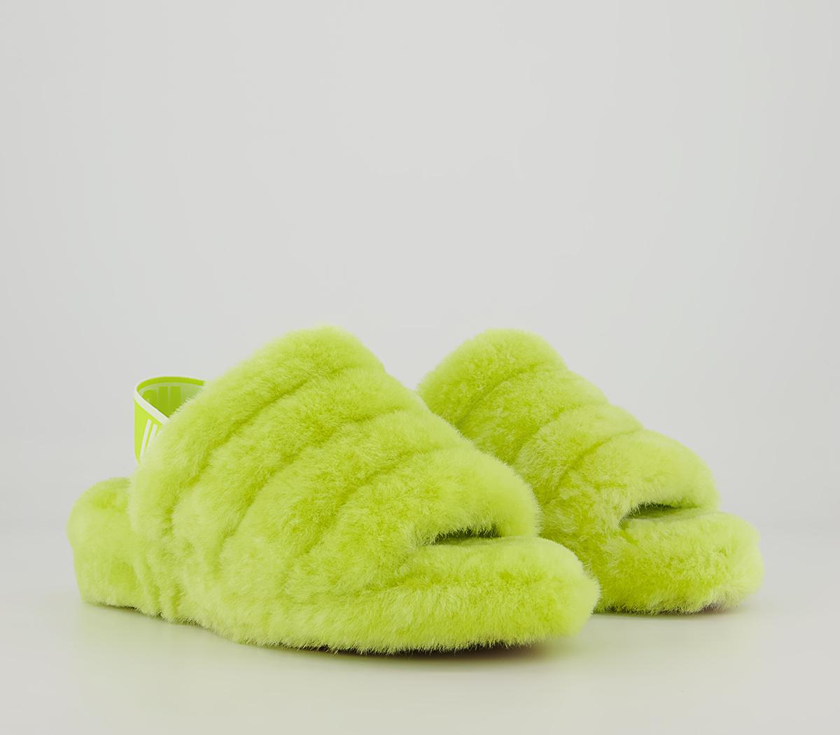 UGG Fluff Yeah Slides Key Lime - Women’s Sandals