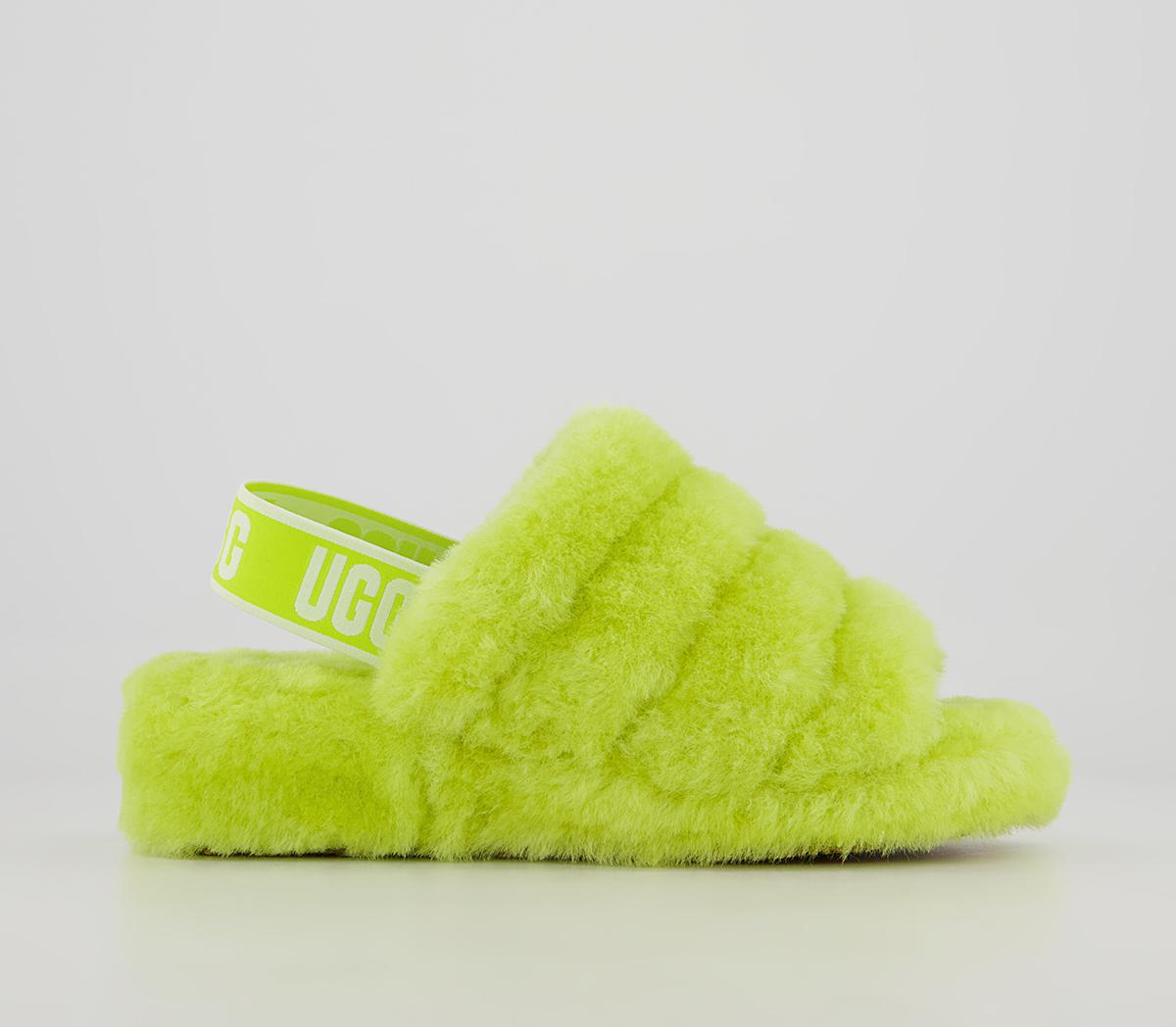 UGG Fluff Yeah Slides Key Lime - Women’s Sandals