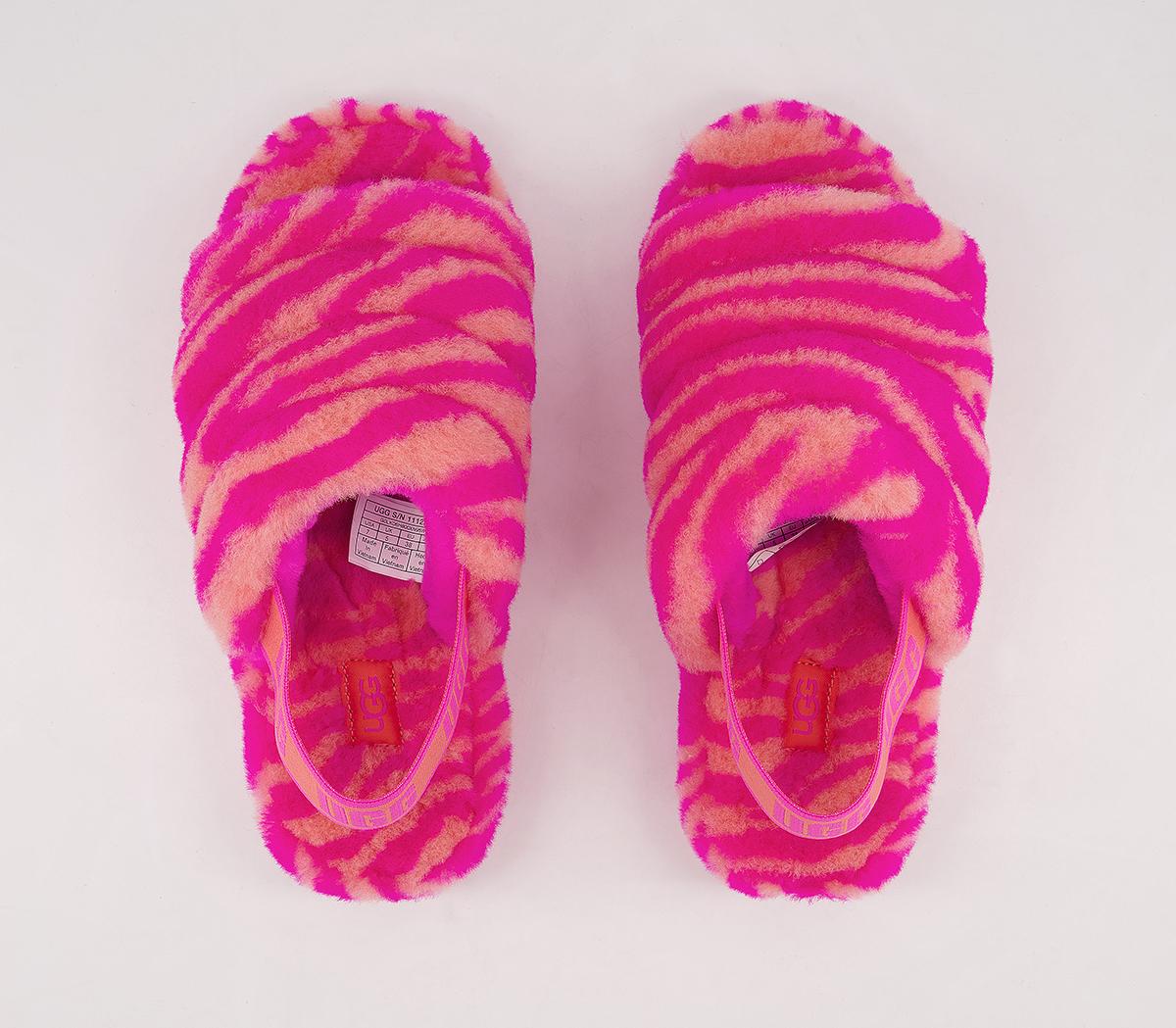 UGGFluff Yeah SlidesPink Zebra