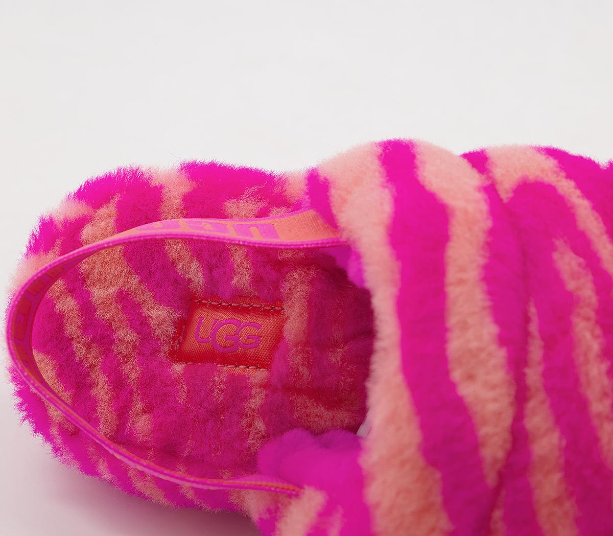 UGGFluff Yeah SlidesPink Zebra