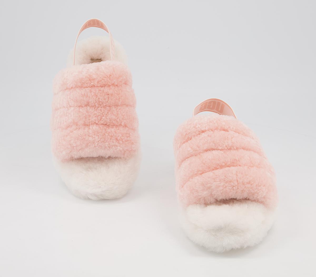 UGG Fluff Yeah Slides UGG Fluff Yeah Slides Pink Dusk Off White