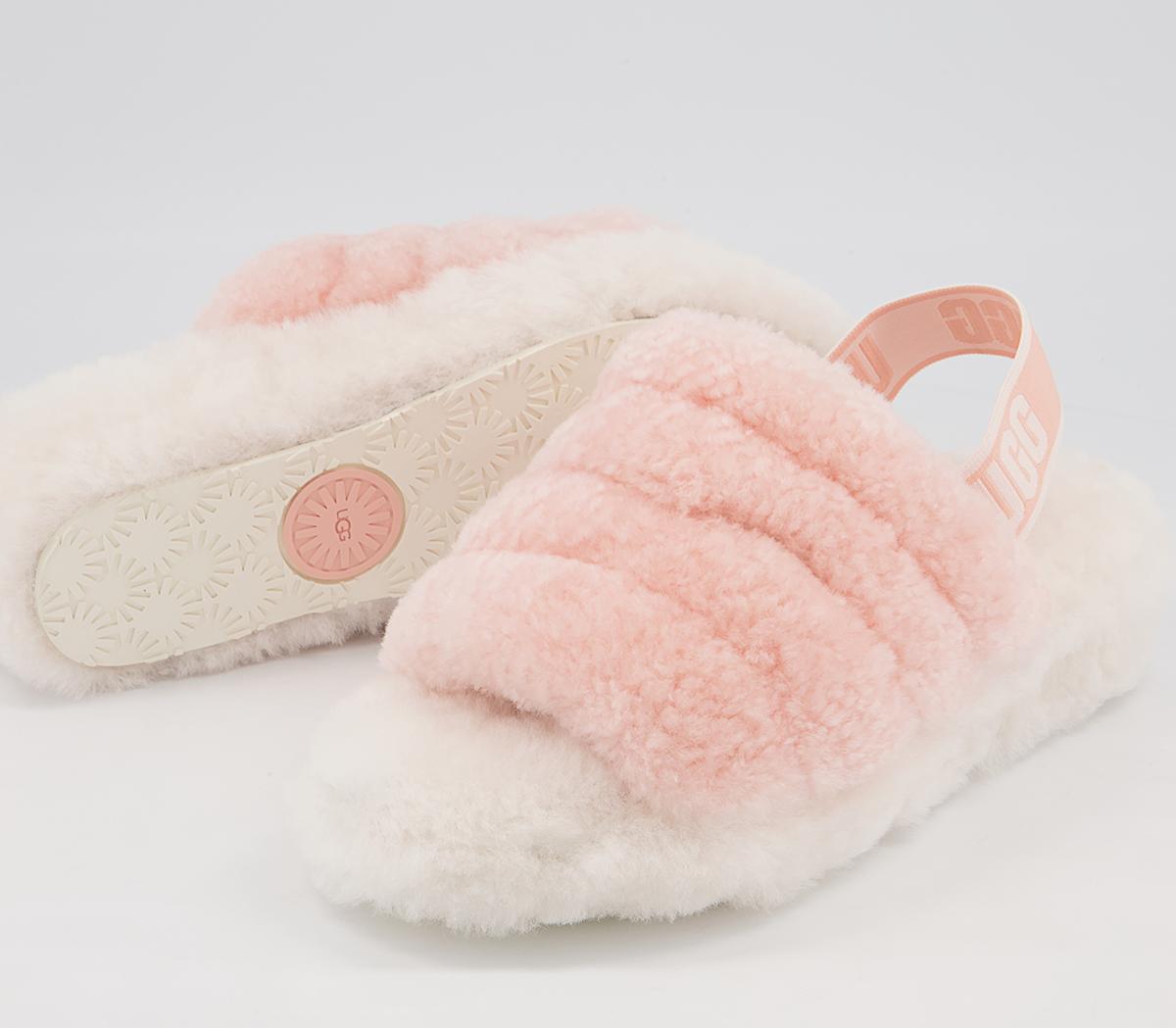 UGG Fluff Yeah Slides UGG Fluff Yeah Slides Pink Dusk Off White