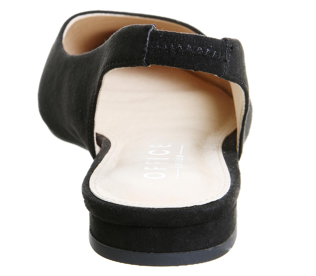 OFFICEFragile Point Slingback FlatsBlack