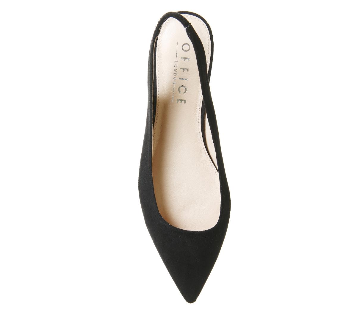 OFFICEFragile Point Slingback FlatsBlack