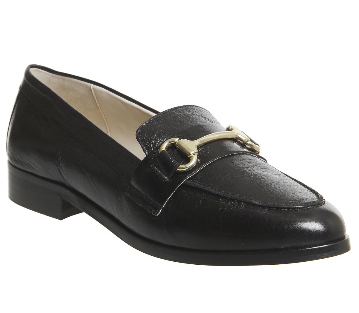 OFFICE Fluster Loafers Black Groucho Leather - Women’s Loafers