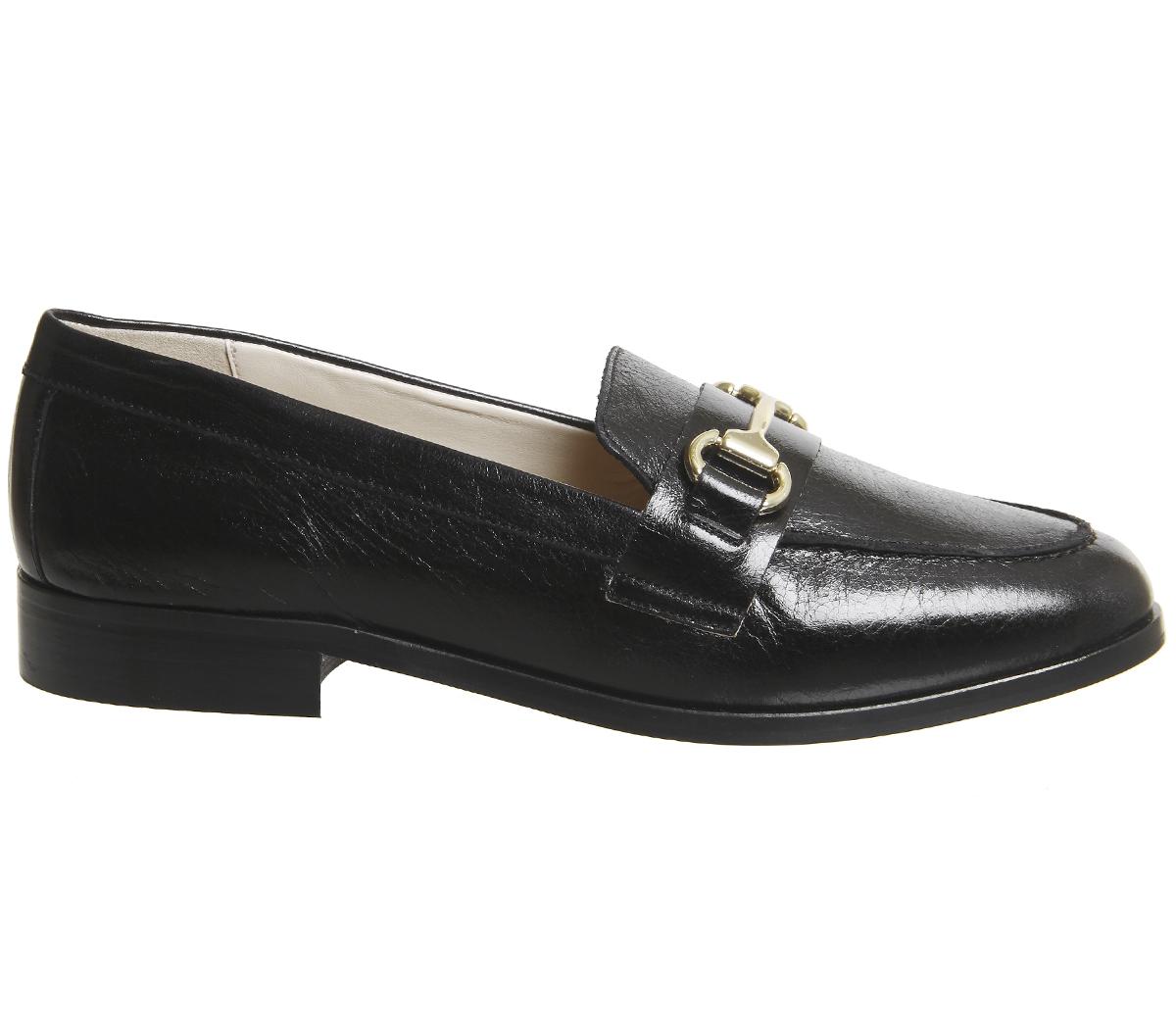 OFFICE Fluster Loafers Black Groucho Leather Women’s Loafers