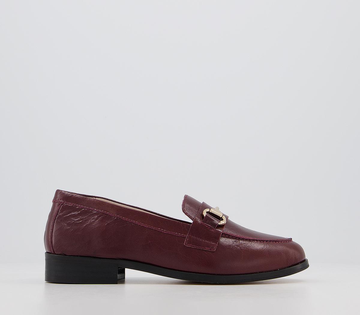 OFFICEFluster LoafersBurgundy Groucho Leather
