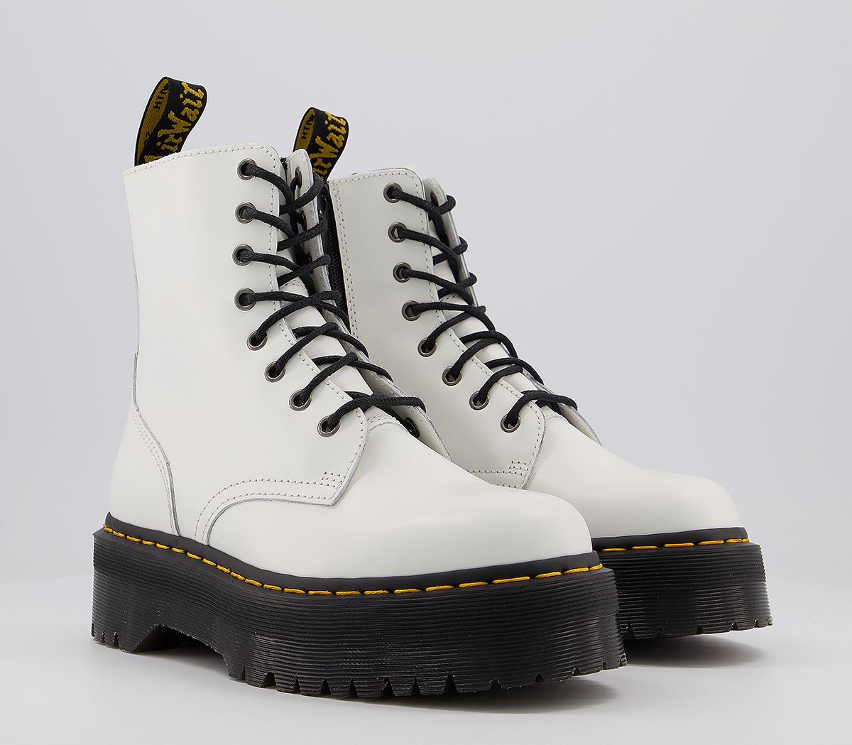 Dr. Martens Jadon 8 Eye Boots White - Ankle Boots