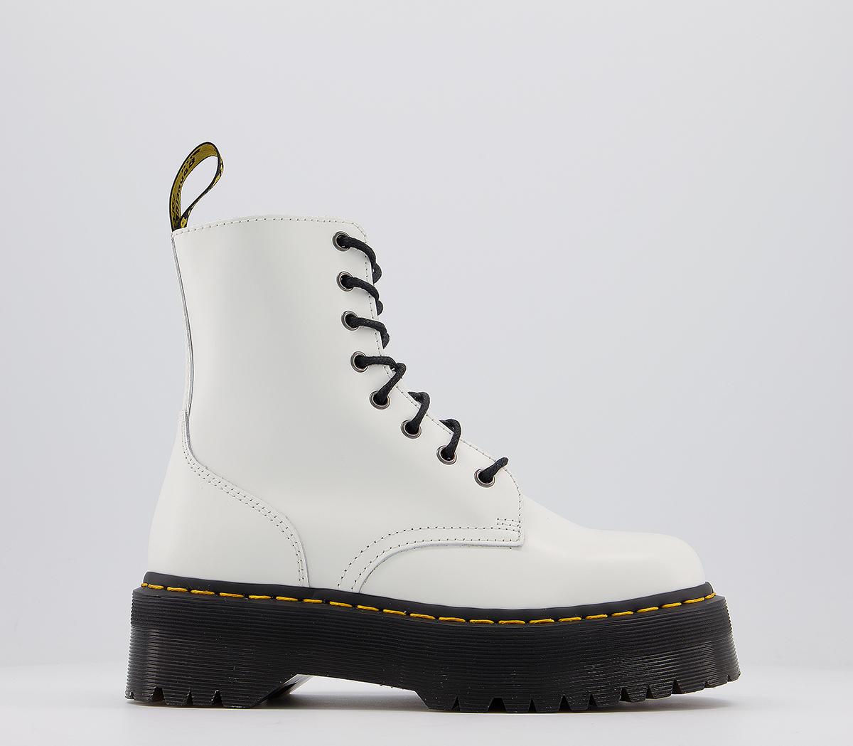 Dr. Martens JADON ホワイト 8UK 27cm Dr. Martens Jadon 8 Eye Boot White - Women's Ankle Boots
