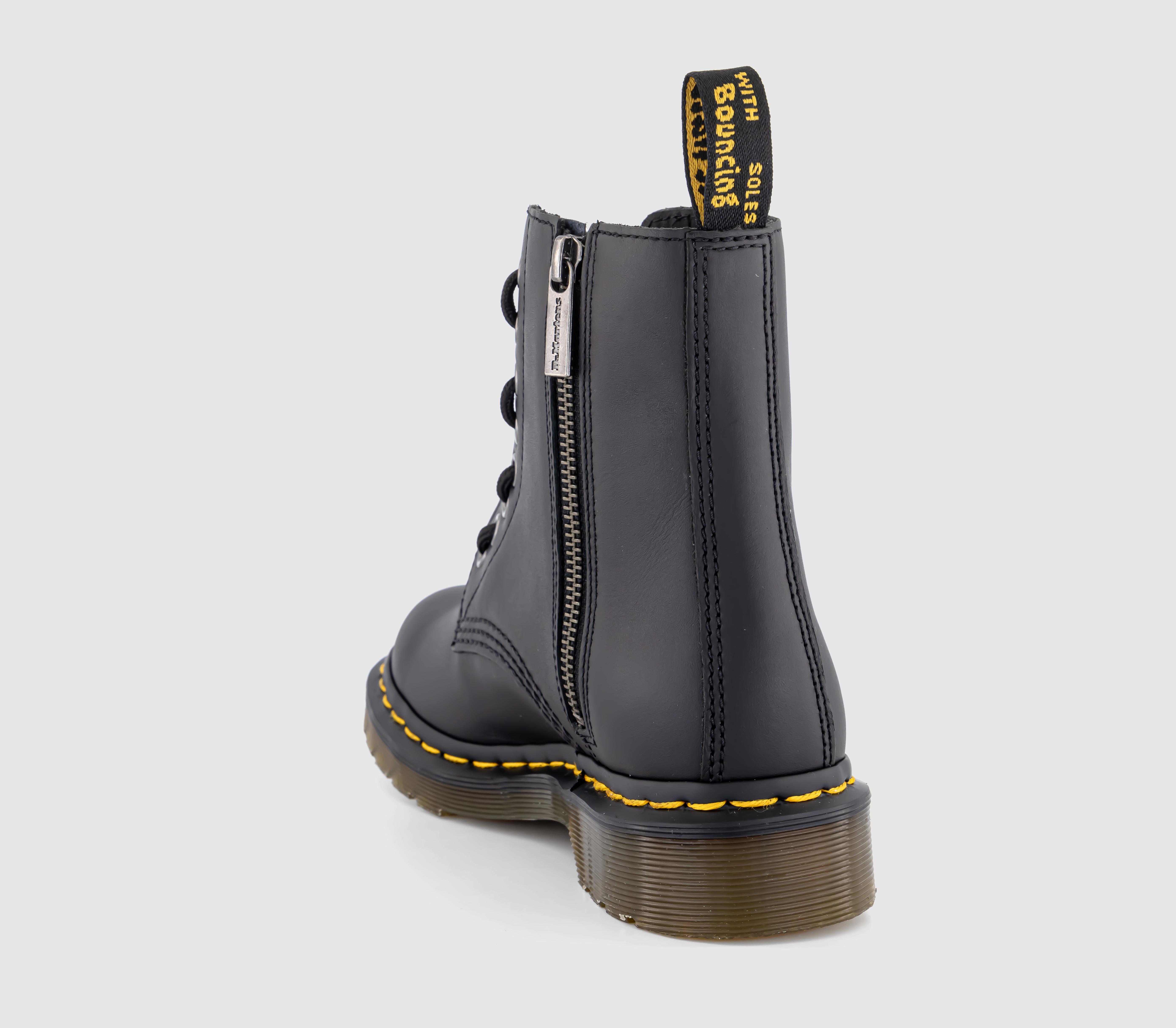 Dr. Martens 1460 Pascal Front Zip Boots Black - Women's Ankle Boots