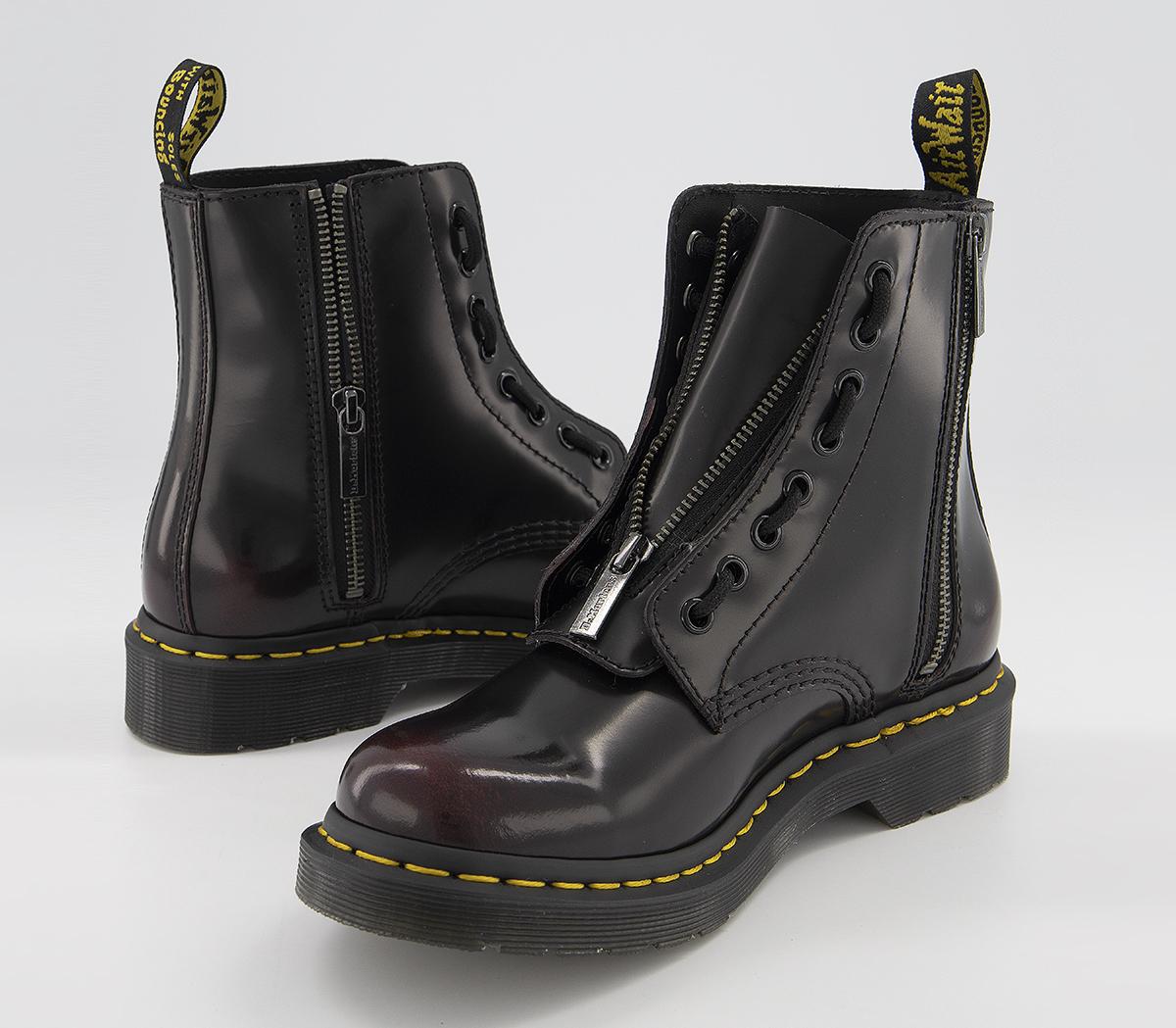 Dr. Martens1460 Pascal Front Zip BootsCherry Red Arcadia