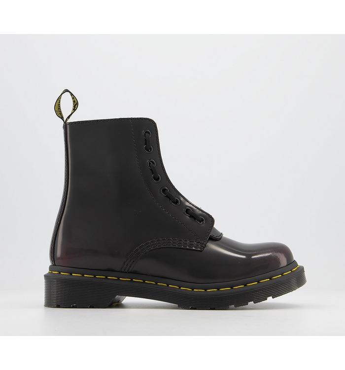 Dr. Martens 1460 Pascal Front Zip Boots Cherry Red Arcadia - Women's ...
