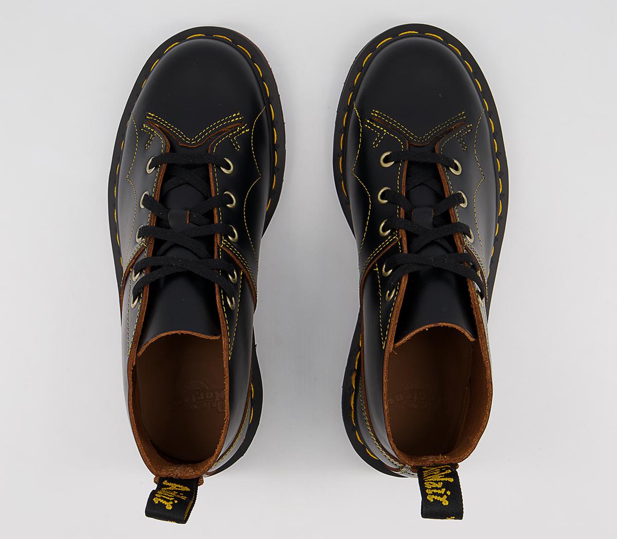 Dr. MartensChurch 5 Eye Monkey BootsBlack Vintage Smooth