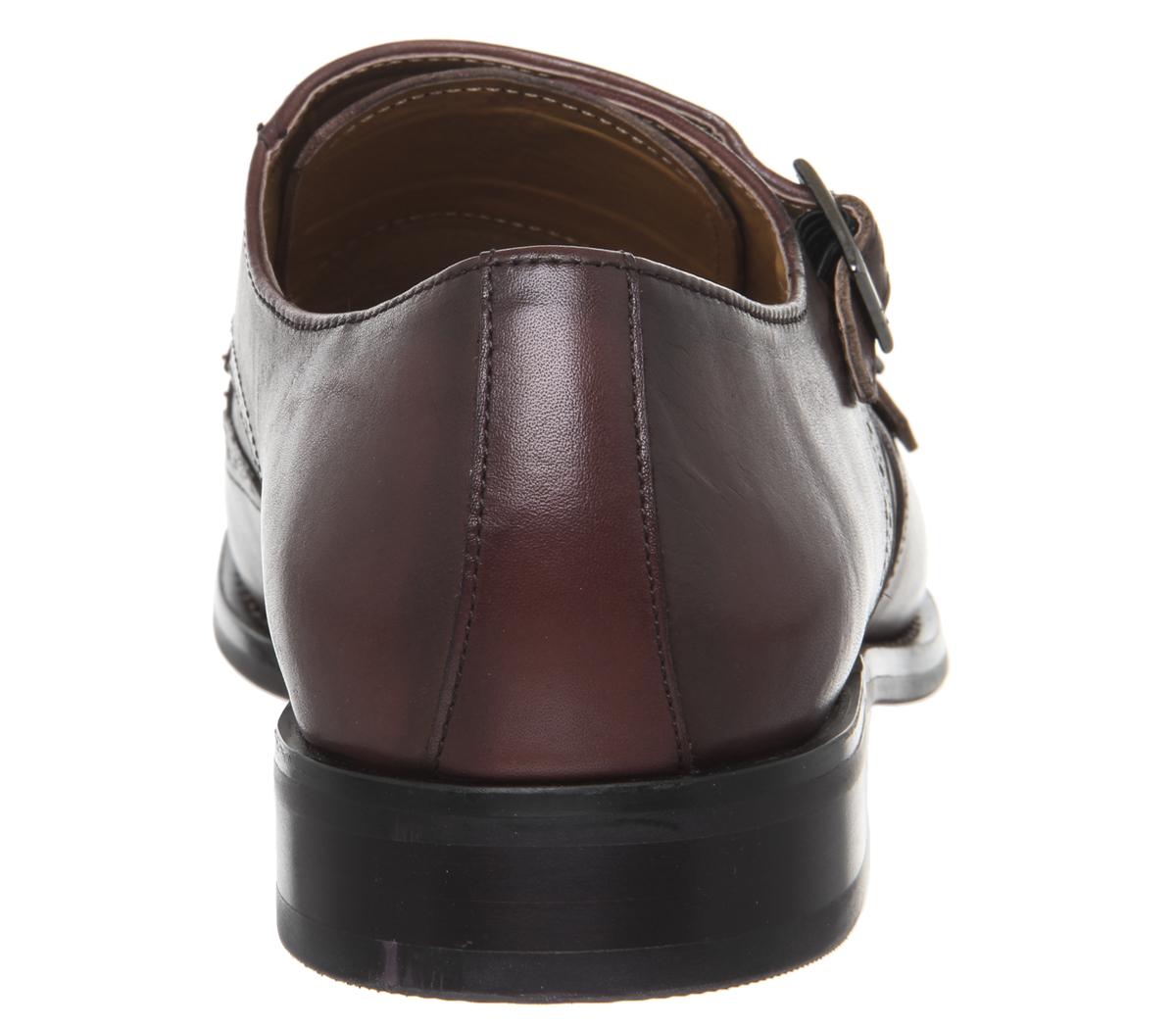 OFFICEImport Brogue Monk ShoesBurgundy Leather