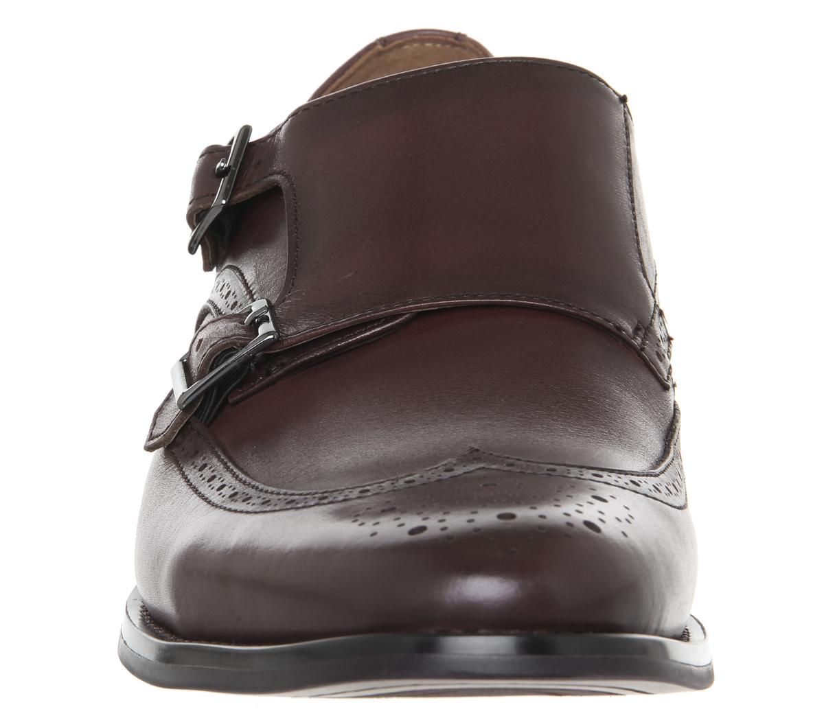 OFFICEImport Brogue Monk ShoesBurgundy Leather