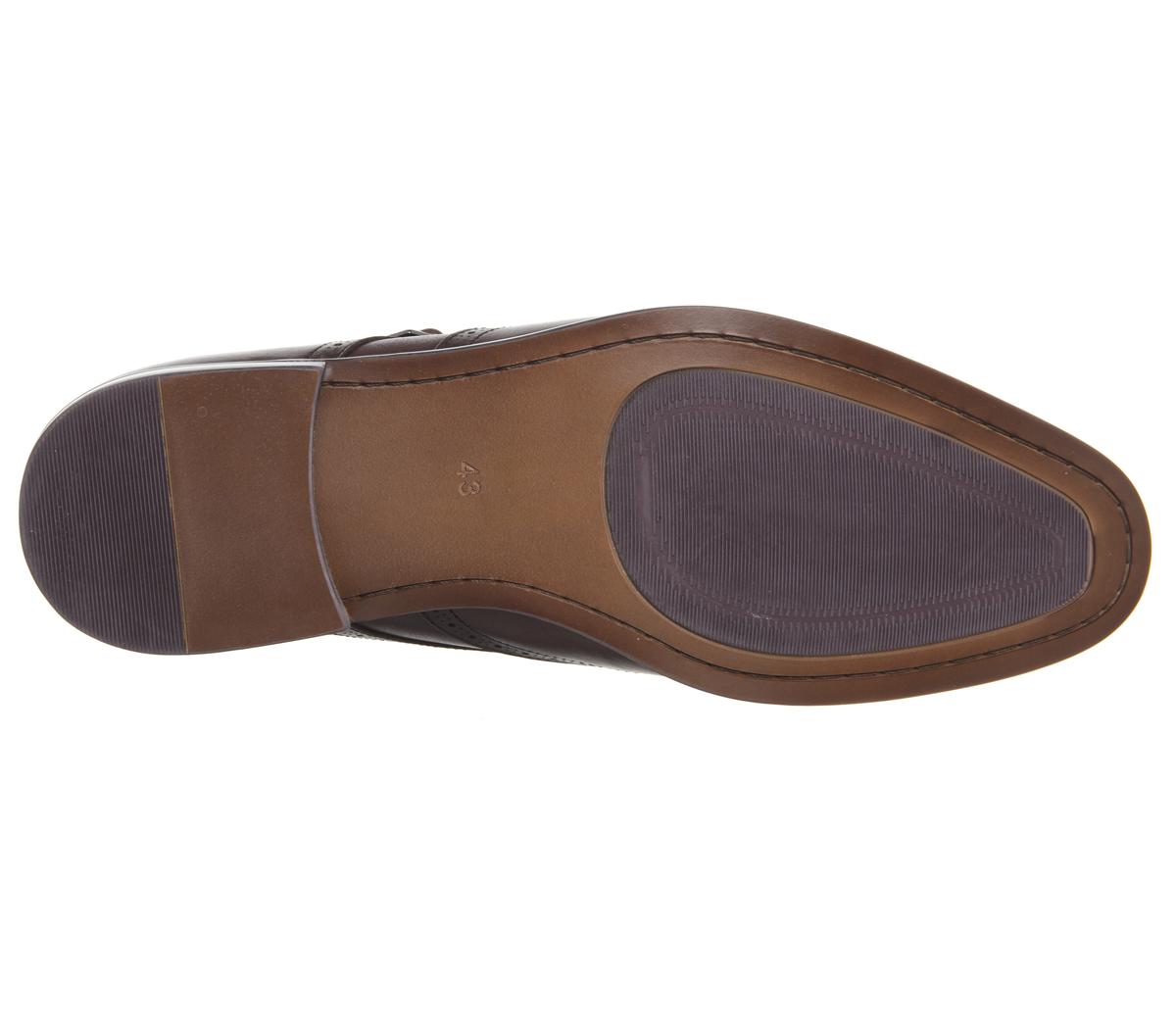 OFFICEImport Brogue Monk ShoesBurgundy Leather