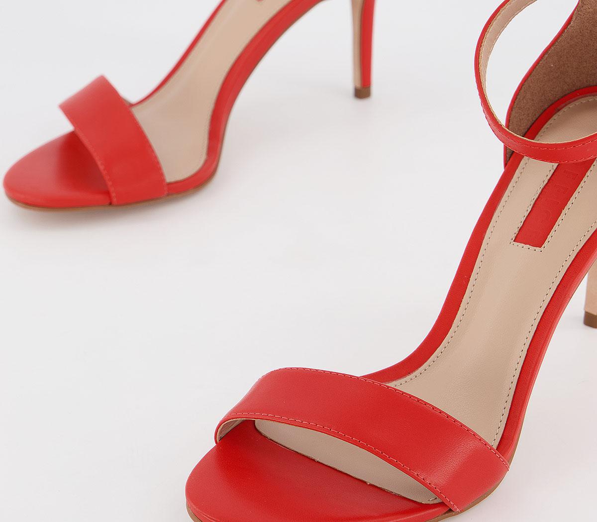 OFFICEMimosa Two Part Mid SandalsRed Leather